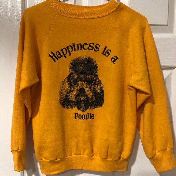 Sportswear Tops - Vintage Sportswear Sweatshirt Happiness is a Poodle